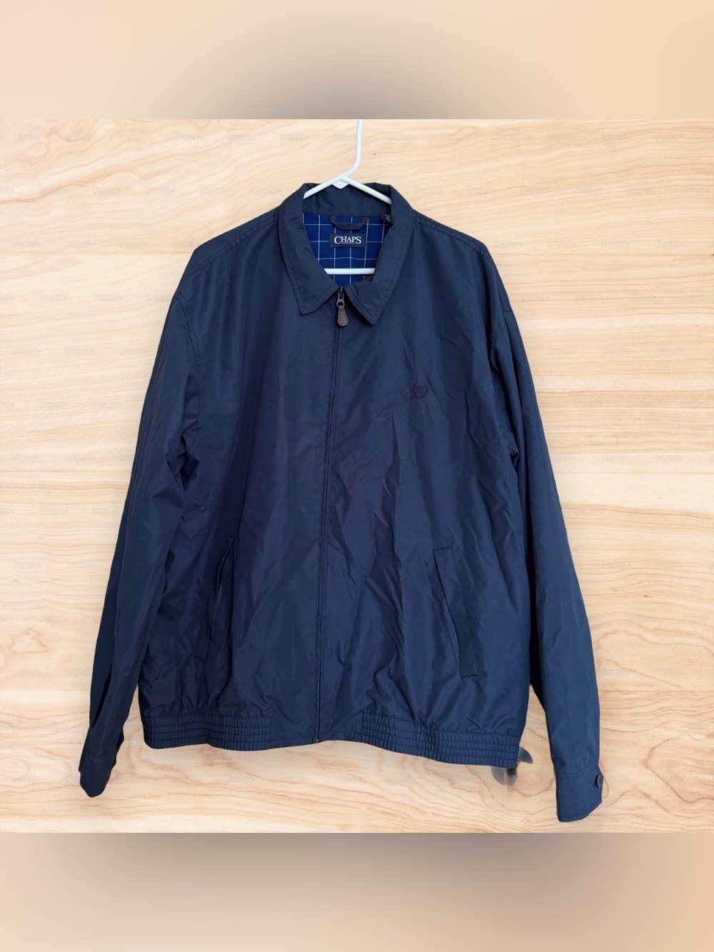 Chaps Men's Navy Zip-Front Jacket, XXL